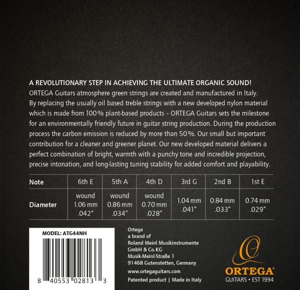 Ortega ATG44NH Hard ATMOSPEHERE GREEN Žice za klasičnu gitaru (SET) (KOM) - Image 2