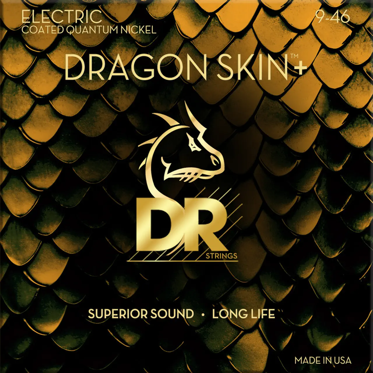 DR-DRAGON-SKIN™-Light-to-Medium-9-46-zice-za-elektricnu DR STRINGS DR DRAGON SKIN+ 9-46 Žice za električnu gitaru - Image 1