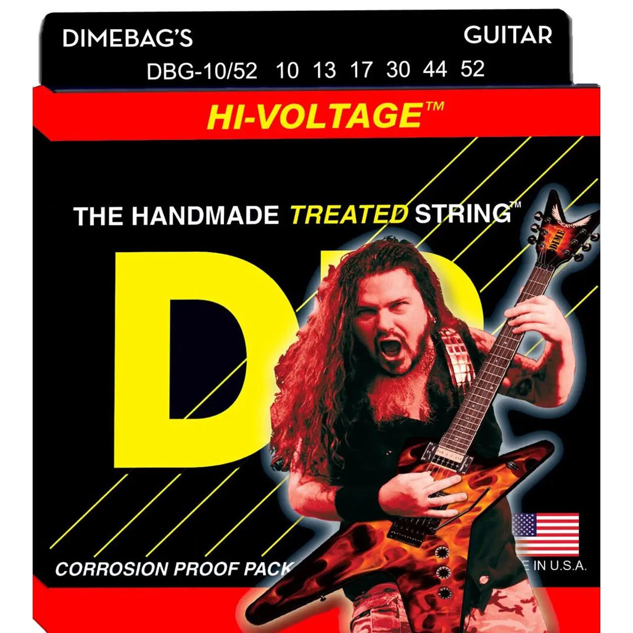 DR-HI-VOLTAGE™-DIMEBAG-DARRELL-Medium-to-Heavy-10-52-zice-za-elektricnu-gitaru DR STRINGS DR HI-VOLTAGE DIMEBAG DARRELL 10-52 Žice za električnu gitaru - Image 1