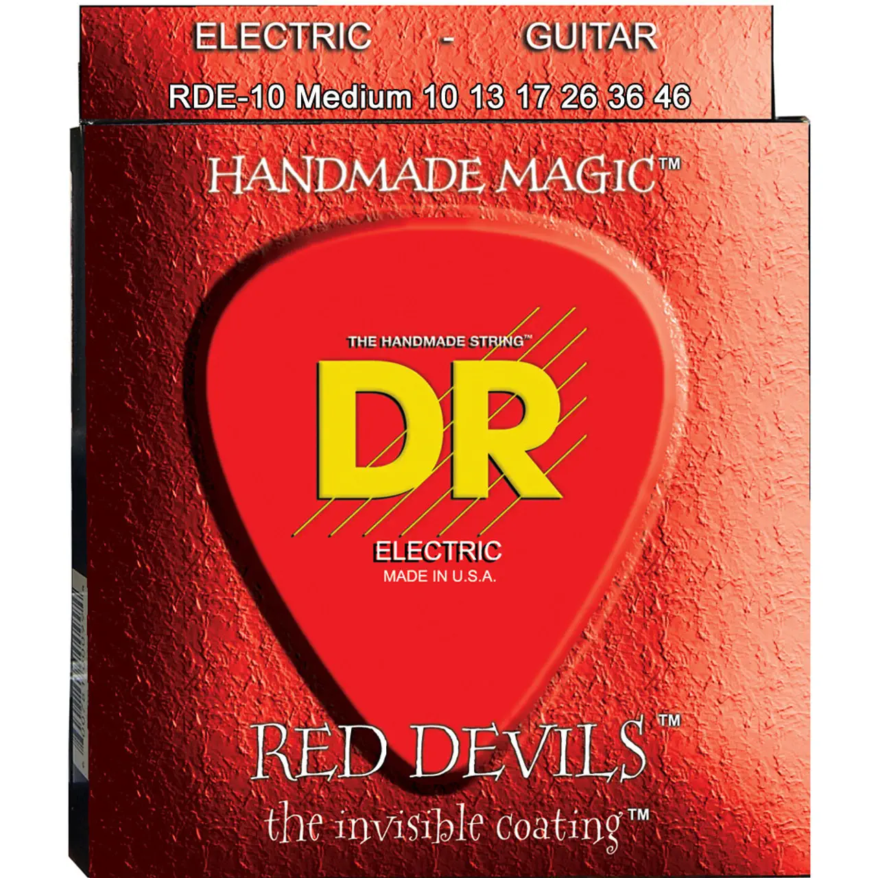 DR-RED-DEVILS™-Medium-10-46-crvene-zice-za-elektricnu-gitaru DR STRINGS DR Red Devils 10-46 Žice za električnu gitaru crvene boje - Image 1