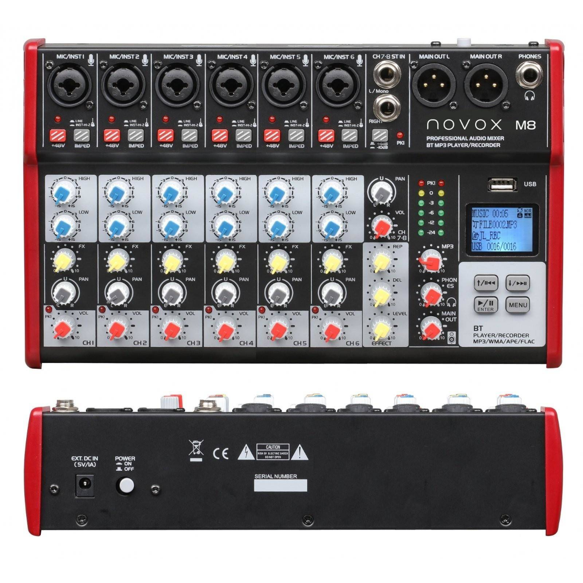 Novox M8 MKII Bluetooth MP3 USB Mikseta Novox M8 MKII Bluetooth MP3 USB Mikseta - Image 1