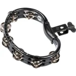 MEINL Percussion Traditional Mountable ABS Series Molded ABS Tambourine - Black/Nickel-Plated Jingles
