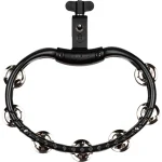 MEINL Percussion Traditional Mountable ABS Series Molded ABS Tambourine - Black/Nickel-Plated Jingles - Image 2