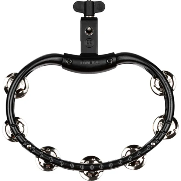 MEINL Percussion Traditional Mountable ABS Series Molded ABS Tambourine - Black/Nickel-Plated Jingles - Image 2