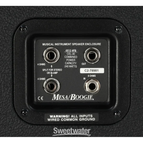 Mesa Boogie 4x12 Rectifier Standard Slant Cabinet  Black Bronco Black Grille Kabinet - Image 3