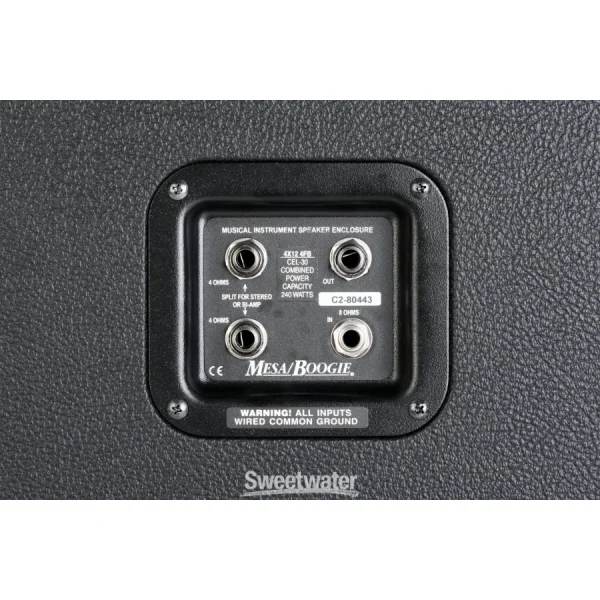 Mesa Boogie 4x12 Rectifier Standard Straight Cabinet  Black Bronco Black Grille Kabinet - Image 3