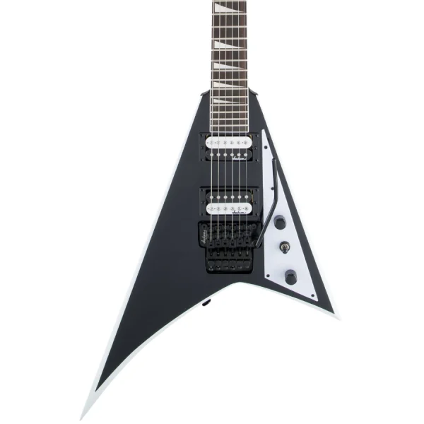 Jackson JS32 Rhoads, Amaranth Finger, Black with white bevels Električna gitara - Image 2